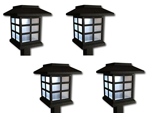 MQ-Power - Lote de 4 faroles de luz solar led