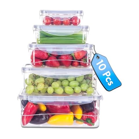 5-Piece BPA-Free Food Storage Containers Set Cover