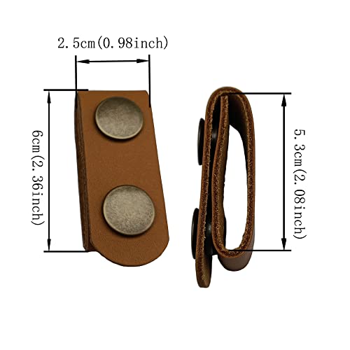 4PCS leather Heavy Duty Belt Keeper Double Snaps Tactical Belt Buckle for 2inch Wide Outdoor Sports Belt Fixing2