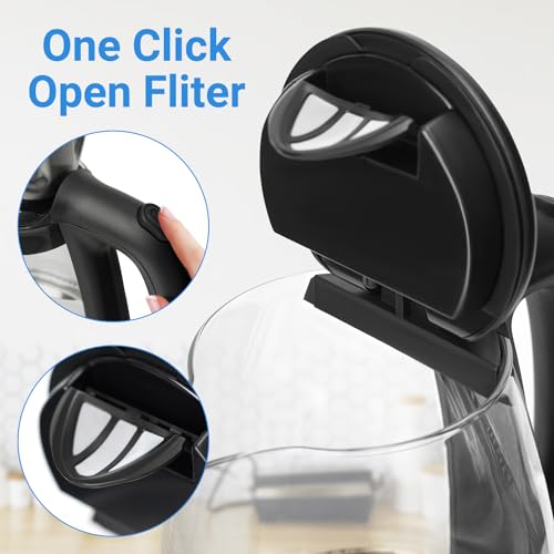 TUMIDY Glass Electric Kettle with LED Lights