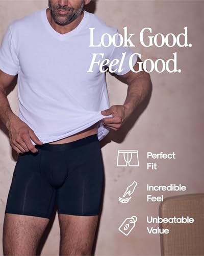 True Classic Mens Underwear – 6" Boxer Briefs, Navy, S - image 6
