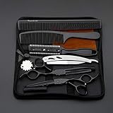 XJST Parrucchieri Professional 6 Pollici Parrucchieri Set di Forbici per Barbiere Set, Forbici per Taglio di Capelli in Acciaio Inox, Kit di Forbici di Taglio per Capelli Professionali con Forbici da