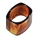 mDesign Modern Decorative Plastic Napkin Rings for Place Settings - Use at Home, Kitchen, Dining Room, Dinner Parties, Luncheons, Picnics, Holidays, Weddings, Buffet Table, 8 Pack, Tortoiseshell Brown