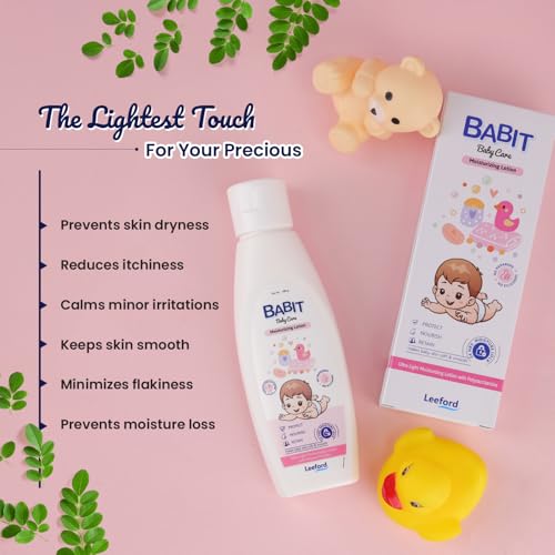 Image of Babit Baby Lotion - Pack of 2 (100ml each) | Shea Butter Enriched | Gentle Hydration & Non-Sticky Care | Baby Moisturizer Lotion for Newborns, Babies & Kids (5-10 Years)