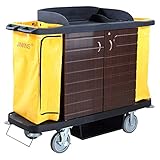 García-Pou 193.61 Reinigungswagen mit Türen, 153.6 X 55.4 X 125.20 cm, 1 Stück, schwarz