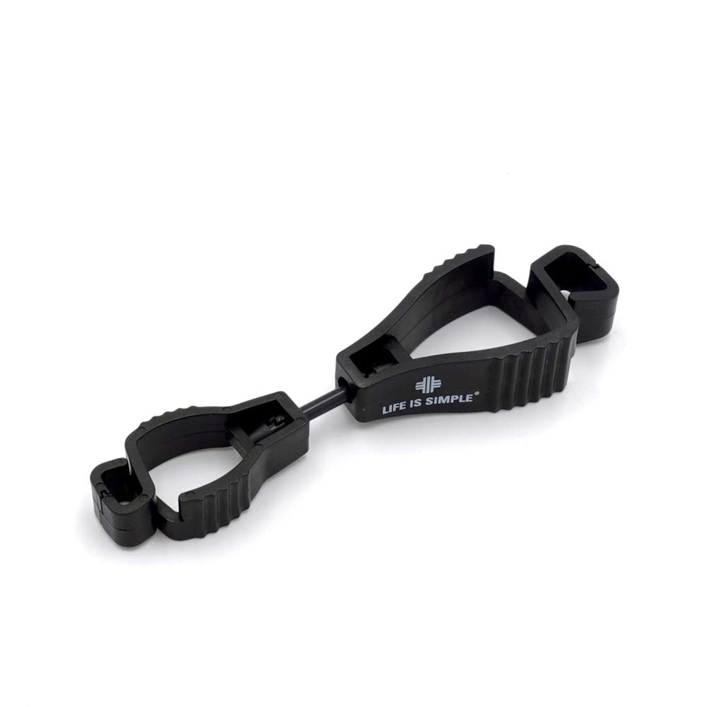 LIFE IS SIMPLE Tarp Clip Handschuhclip | Handschuhhalter für Feuerwehr | Handschuhhalter Polizei | Handschuhclip für Arbeitshandschuhe, Baumarkt, Garten