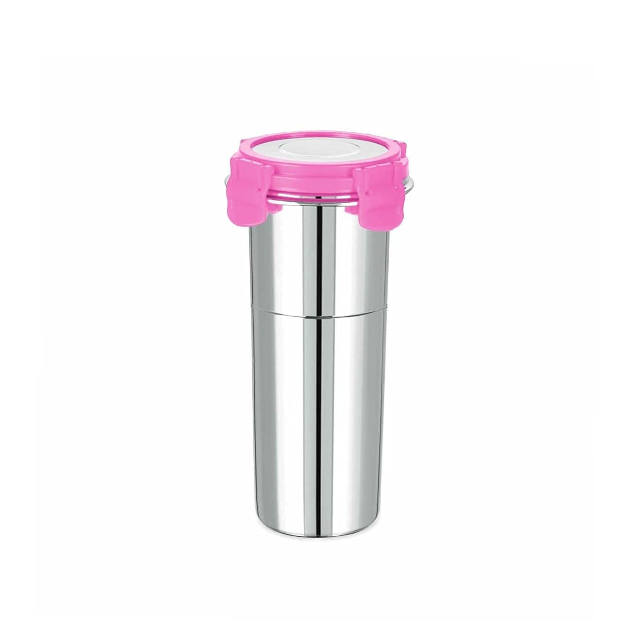 RRJ Stainless Steel Fusion Glass Tumbler with Stainless Steel Lid (Multicolor) (400+ 600 Ml) 2