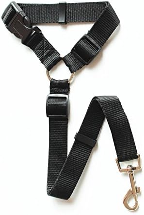 Dog Car Seat Belt Restraint Harness Safety Tether Accessories for Pet Dog Cat Travel (Black)