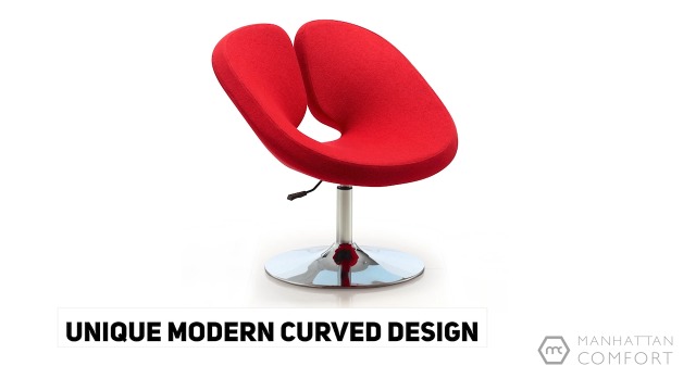Sillón Ajustable Curvo Rojo miniatura 7