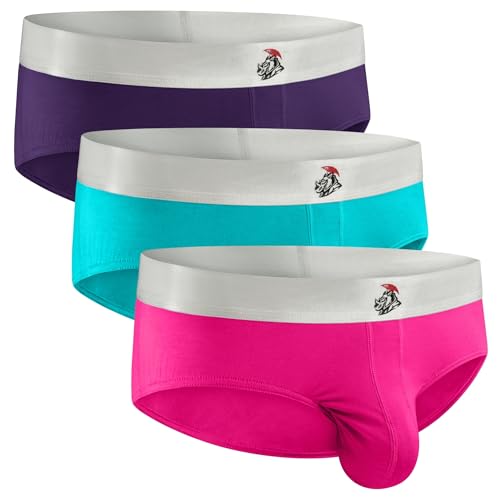 Real Men Nylon & Modal Briefs for Men  ABCD Pouch  1, 3 & 6 Packs  Brushed Nylon & Rhino Fit  XS to 5XL