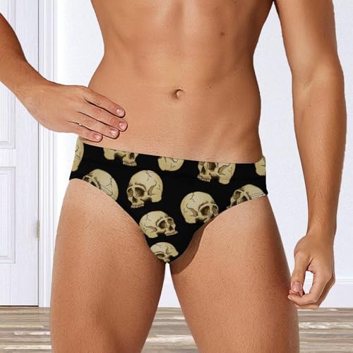 Skull and Bones Mens Swim Briefs Quick Dry Swimming Trunks Training Swimsuit Low Rise Swimwear4