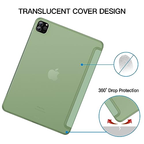 Image of JETech Cover Case for iPad Pro 11-Inch, 2022 /2021 /2020 /2018 Model (4th /3rd /2nd /1st Generation), Compatible with Pencil, Cover Auto Wake /Sleep (Matcha Green)