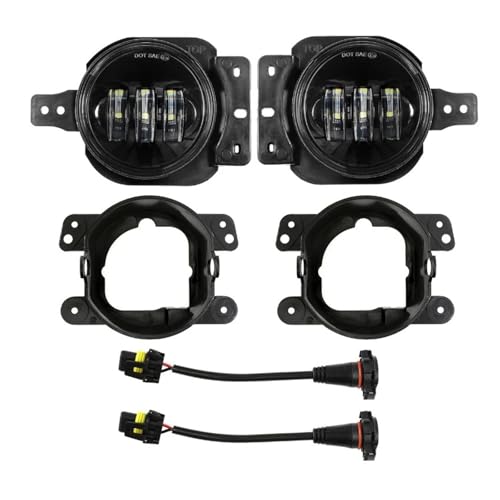 Feux antibrouillard avant de 4 pouces pour Jeep Wrangler JL 2018-2020 sans Angel Eyes