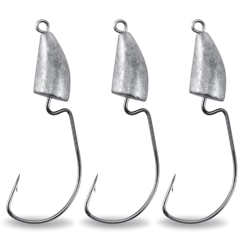 Hameçons à tête plombée Dr.Fish, parfaits pour vos sorties de pêche au bar