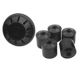 vespa radkappen Größe: 43mm/1,69 zoll Perfeclan 6 Teile/Satz Motorrad Radkappe Set Rad Abdeckungen Fit für Piaggio Vespa GTS GTV 250 300 Alle Jahr - Schwarz