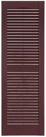 Premier Louver Exterior Decorative Shutter, Burgundy - 15 x 71 in.