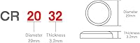 Vista 4 de Cotchear Baterías de litio CR2032, paquete de 5 baterías 2032 de 3 V, batería de litio BR2032 DL2032 ECR2032 CR 2032 para controles remotos