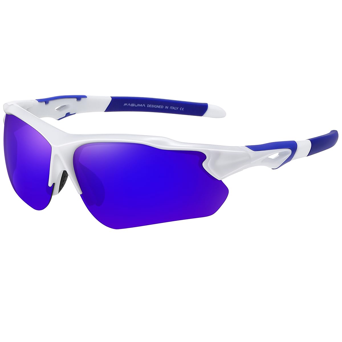 FAGUMA Polarized Sports Sunglasses for Men Women Fishing Cycling Running Golf Motorcycle TR90 Frame UV400 Protection