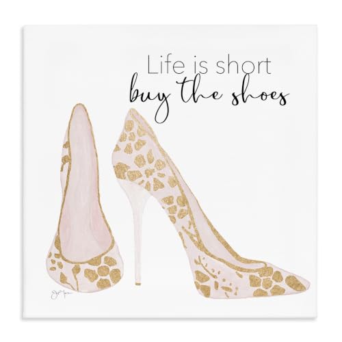 Stupell Industries Motivational Floral Heel, 17 x 17 Inch Canvas Wall Art