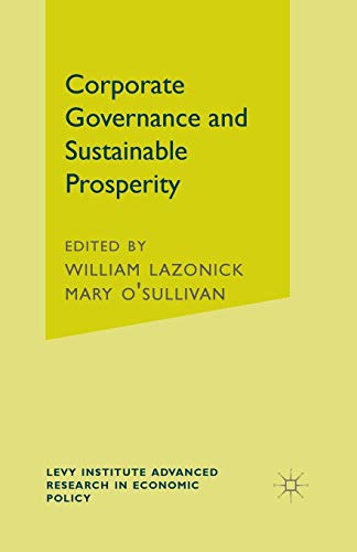 Corporate Governance and Sustainable Prosperity (Jerome Levy Economics Institute)
