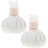 ASAKKURA Bolas de Hierbas Chinas para Masaje y Spa 2 Piezas Paquete Calentador Herbal Natural Bola de Masaje para Acupresión y Terapia Corporal Uso en Hogar y Viaje Color