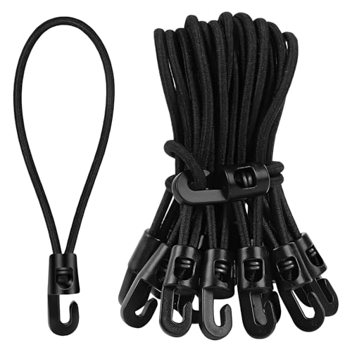 NiceNaiils 20 Pcs tendeurs elastique avec crochets, tendeur, sandow elastique, tendeurs en caoutchouc avec crochets, 10 cm, Multifonctionnel, Pour bâches, tentes, filet de camping