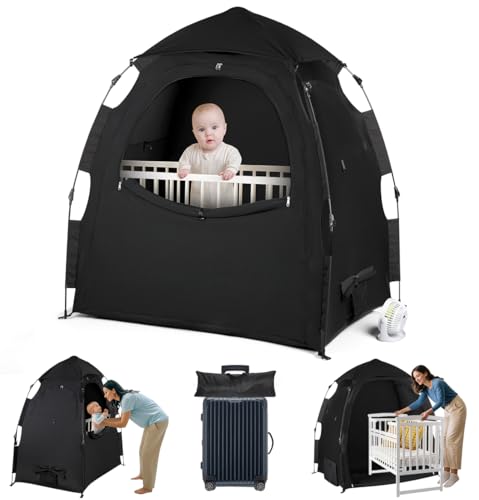 Pack N Play Blackout Cover Sleep Pod - Baby Sleep Tent 1-Click...
