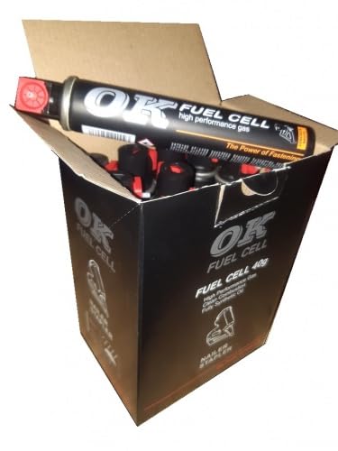 Lot de 12 cartouches de gaz Fuel Cell pour Paslode BeA, Tjep, Makita, Hitachi, Senco, KMR, 165 mm, 80 ml, HP