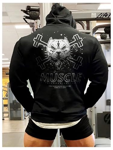 Floerns Men's Graphic Long Sleeve Drawstring Hoodie Sweatshirts Active Pullover Tops4