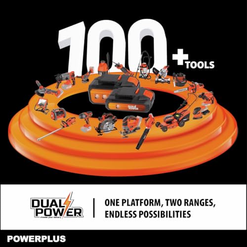POWER plus Zestaw akumulatorów i ładowarek Dual Power POWDP90620-20 V, akumulator 2,0 Ah – do narzędzi 20 V – ładowarka 2 A – do akumulatorów 20 V i 2 x 20 V – do wkrętarek akumulatorowych, wiertarek,