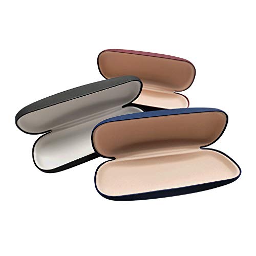 3Pack Unisex Hard Shell Eyeglasses Protector Cases, Protective Case For Glasses #TOP3