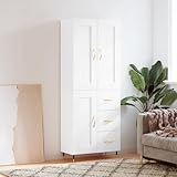 Dimensions compactes : 69,5 x 34 x 180 cm (l x p x h) : s'adapte également aux petites niches et offre beaucoup d'espace pour les vases, les dossiers ou les chaussures grâce à sa disposition intérieure bien pensée