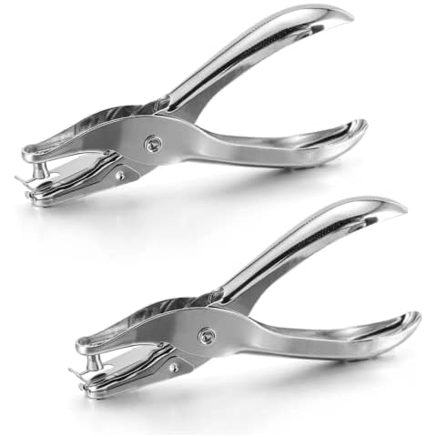 YYwenting 2 Pcs Single Hole Punch for Crafts Single Hole Pliers Punch One Hole Heavy Duty Puncher Paper and Card Gift Tag Puncher(3mm/6mm) Cover