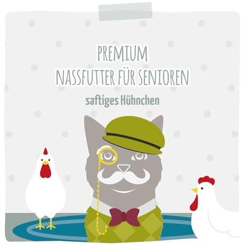 MjAMjAM - Premium Nassfutter für Katzen - Quetschie - Senior - saftiges Hühnchen, 12er Pack (12x125g), getreidefrei 5