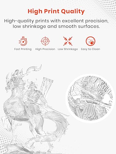 Image of Itech Premium Standard 3D Printer Resin - (Translucent) 1000g High Precision UV Curing Photopolymer for LCD & DLP Printers Low Odor, Fast Curing, Exceptional Detail.