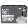 Dove Men+Care Elements Body and Face Bar Charcoal + Clay 4 oz, 4 Bar