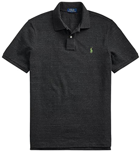 POLO RALPH LAUREN Men's Custom Slim Fit Polo Shirt, (Spring/Summer 2022) Black Heather, Medium by POLO RALPH LAUREN - Used condition - US$76.71