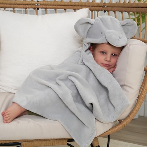 Image of Gerber Baby Unisex Hooded Wearable Blanket & Security Blanket Set, Animals + Geos Neutral, One Size