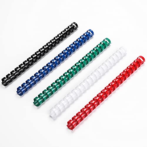 Offnova 100 Pack Binding Combs, 19-Ring, 3/4" Diameter, Color Mixing, 150 Sheet Capacity #TOP19