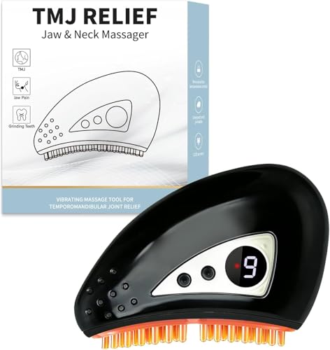 Derggzey TMJ Relief Products Jaw, Handheld TMJ Relief Massager with Vibrating & Heating and...