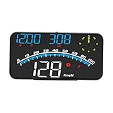 HUD-GPS-Tachometer, Universelles Smart-Car-HUD-Plug-and-Play für Pkw-LKWs (Blau)