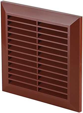 Lüftungsgitter Rund 100 Mm, Braun, Mit Insektenschutznetz – Für Wand/Decke, ABS-Kunststoff
