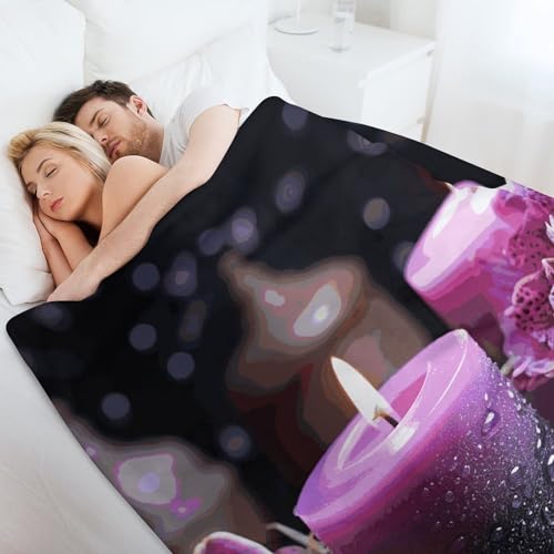Plaid flanelle violette pour une ambiance douce à la maison