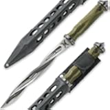 United Cutlery M48 Battle Scarred Series Desert Olive Drab Cyclone Knife | Unique Twisting Design | Stonewashed 8