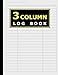 Customizable Log Book 3 Column; 3 Columnar Pad, 3 Column Notebook, 3 Column Columnar Pad, 3 Column Record Book, 3 Column log book, Columnar Pad 3 Column: V 3