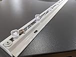 Wave Curtain Track Slim 8mm Thin Discreet Ceiling Fix Complete Set Kit 80mm Gliders - choose your size (WHITE) (120cm to 199cm (2 HALVES) PAIR)