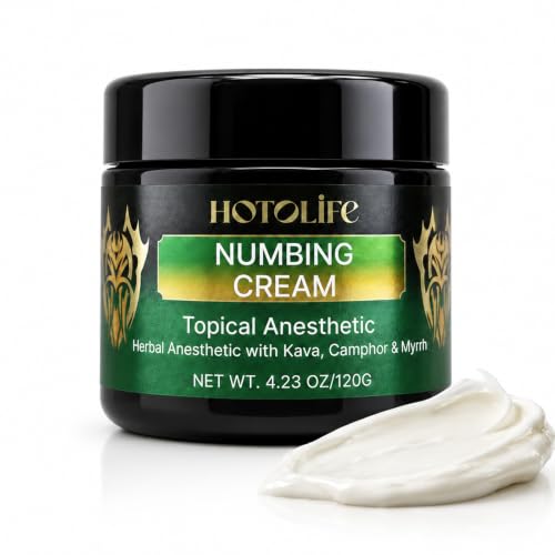 Tattoo Numbing Cream, Extra Strength Herbal Cream-Gel, 4.23oz