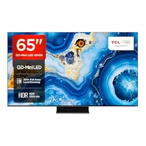 TCL 65QM8B 65-inch QLED Mini LED TV, 4K HDR Premium 1300nits, Smart TV Powered by Google TV (Dolby Vision & Atmos, Onkyo 2.0 sound system​, 144Hz Motion Clarity Pro, Hands-Free Voice Control)