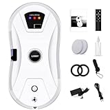 Osmo™ RoboClean Fensterputzroboter – Fensterreinigungsroboter mit Fernbedienung, automatische Reinigungsmodi, Sicherungsseil, für glatte Fenster, Spiegel & Fliesen