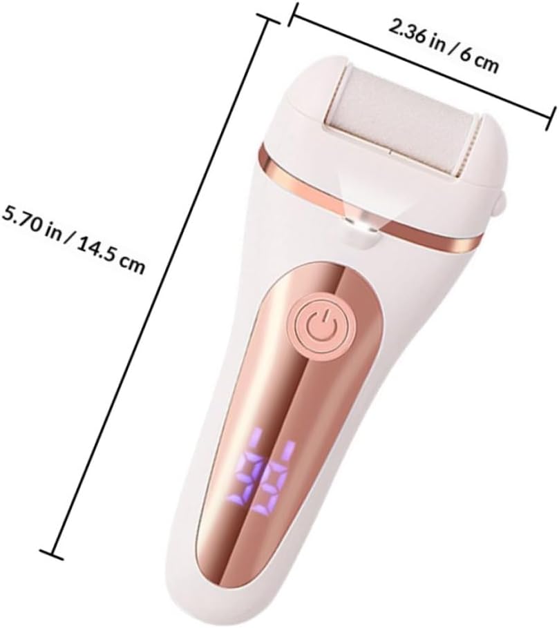 Electric Waterproof Foot File Callus Remover, Digital Display Pedicure Tool for Removing Dead Skin and Hard Calluses, Foot Care Device for Home and Professional Use
